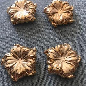 4 Goldtone button covers